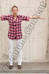 Whole Body Woman T poses White Casual Average